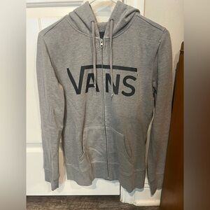 Women’s Vans Gray Hoodie Zip Up Jacket Size Small